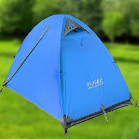 Outdoor Double Camping Rainproof Tents (Color: Blue)