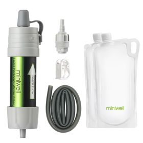 Miniwell L630 Water Filter Survival Kit (Color: Gray)