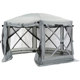 12.5 X 12.5 Ft Canopy, Camping Screen Tent (Color: 12.5 x 12.5Gray)