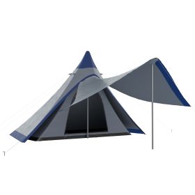 Outsunny 15.4'x15.4'x8.5' Teepee Tent, Waterproof (Color: as Pic)