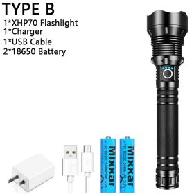 1000 XHP90 most powerful led flashlight usb (Body Color: NO Box, Emitting Color: B-XHP70)