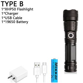 1000 XHP90 most powerful led flashlight usb (Body Color: Box, Emitting Color: B-XHP50)