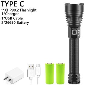 1000 XHP90 most powerful led flashlight usb (Body Color: NO Box, Emitting Color: C-XHP90)