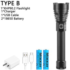 1000 XHP90 most powerful led flashlight usb (Body Color: NO Box, Emitting Color: B-XHP90)