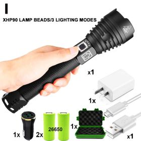 LED Flashlight Torch USB Rechargeable (Emitting Color: I-XHP90)