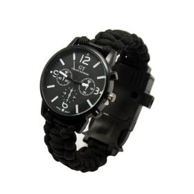 Survival Watch Bracelet Tools - LED (Color: Black)