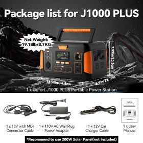 FF Flashfish J1000 PLUS 1000W Portable Power (Color: 110V US (Gofort))