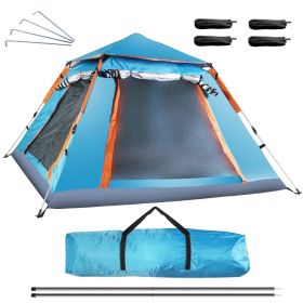 4-5 Person Camping Tent (Color: Blue)