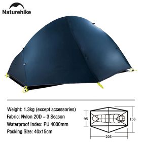 Naturehike Camping Tent 1 Person Ultralight (Color: Navy - 1 Person)