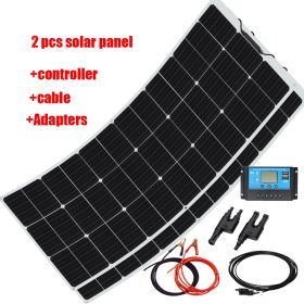 Flexible Solar Panel Sets 18V to 400W (Color: 12V 300W a)