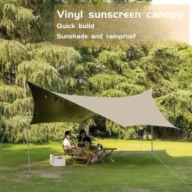 Hammock Rain Fly, Camping Tarp with Poles, Waterproof (size: BY-001-3*3)