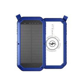 Solar Phone Charger 10; 000 mAh (Color: Blue)