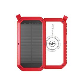 Solar Phone Charger 10; 000 mAh (Color: Red)