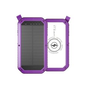 Solar Phone Charger 10; 000 mAh (Color: Purple)