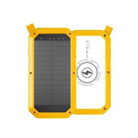 Solar Phone Charger 10; 000 mAh (Color: Yellow)