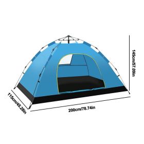 One-touch Tent 1-2 Person Travel Family Sun Shelter (Color: Blue)