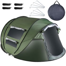 Pop Up  Automatic  Tent with 4 Mosquito Net (Type: Green_5_8Person_Standard)