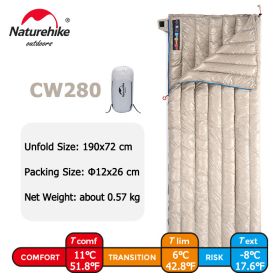 Naturehike Goose Down Sleeping Bag (Color: CW280 Khaki Goose)