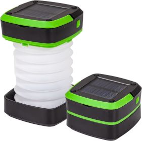 Collapsible Solar Camping Light (Color: Green)