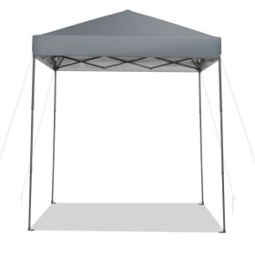 6.6 x 6.6 Feet Outdoor Pop-up Canopy Tent (Color: Gray)