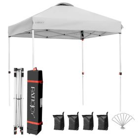 6.6 x 6.6  Pop-up Canopy Tent with Roller Bag (Color: Gray)