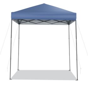 6.6 x 6.6 Feet Outdoor Pop-up Canopy Tent (Color: Blue)