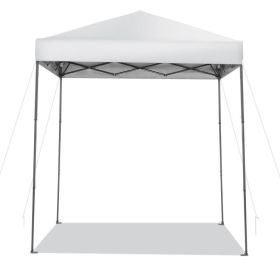 6.6 x 6.6 Feet Outdoor Pop-up Canopy Tent (Color: White)