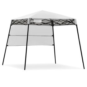 6 x 6 Canopy Tent with Carry Bag and 4 Stakes (Color: White)