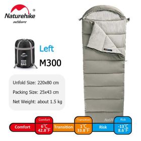 Naturehike Winter Sleeping Bag Ultralight (Color: Green - M300-Left)