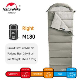 Naturehike Winter Sleeping Bag Ultralight (Color: Green - M180-Right)