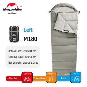 Naturehike Winter Sleeping Bag Ultralight (Color: Green - M180-Left)