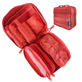 First Aid MOLLE Bag - 72 Hour Kit (Color: Red)