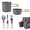 5Pcs Camping Cookware Mess Kit